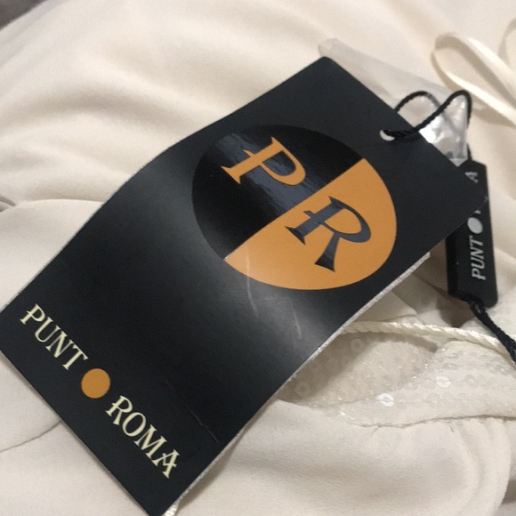 Punt Roma size 48 (18) polyester with squint shoulders cowl neck with tassel - Picture 8 of 9